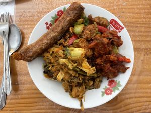 From the buffet with rice, 90 baht  at Oasis Vegetaurant in Chiang Rai