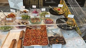 We shared a lasagne and two salads and it was layers of well seasoned veg and the dressing on the salads were refreshing , we picked the lentil salad and the avacado slaw , soo yum at Vegan Garden London - Food Stand in South East London