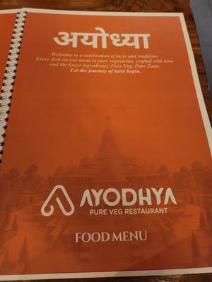 Menu july 2026 at AYODHYA Indian Pure Veg & Jain Restaurant BALI in Kuta