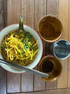 Vegan Khao Soi  at Tamachat in Chiang Rai