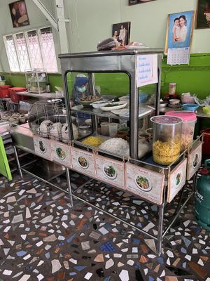 Noodle Stall with a very friendly and helpful staff!  at Tamachat in Chiang Rai