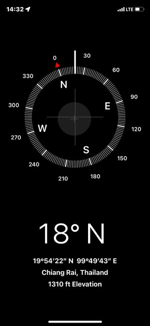 Coodinates for location. at Tamachat in Chiang Rai