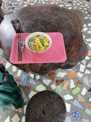 Tom yum soup  at Tamachat in Chiang Rai