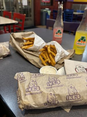 Dirty sauce is really good and vegan as well   at Ike's in Monterey