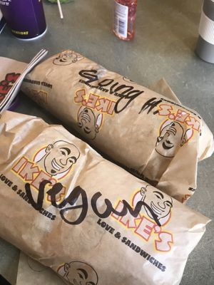 Well labelled sub at Ike's in Monterey