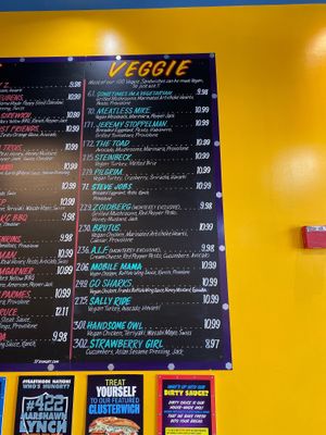 Love the separate menu and variety of options! at Ike's in Monterey