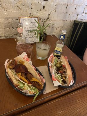 Chicken club sub and Philly cheesesteak sub   at The Waiting Room in South East London
