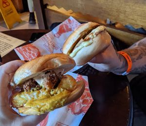 Chick'n Lick'n and Breakfast bagels at The Waiting Room in South East London