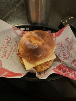 breakfast bagel!  at The Waiting Room in South East London