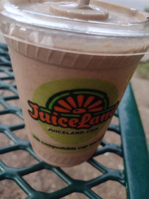 Moontower, chocolate shake at JuiceLand - Cesar Chavez in Austin