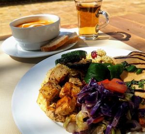 Soup + tea + dish
All vegan at Hibiscus in Braga