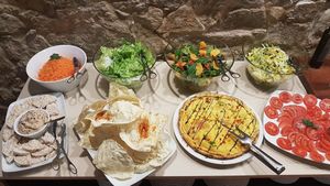 Salads and Entrees. 
All vegan at Hibiscus in Braga