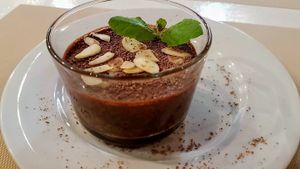 aquafaba chocolate mousse at Hibiscus in Braga