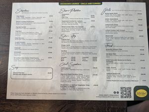 Menu - July 2026 page 1/2 at Roost Restaurant & Bar in Malmesbury