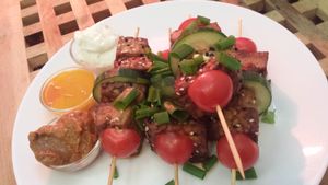 Tempeh sticks at Baszta in Wroclaw