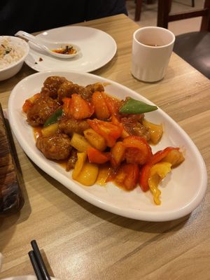 Pineapple sweet and sour pork  at Amazing Kitchen in Kowloon