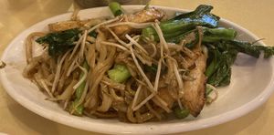 Noodles with mushroom and greens    at Amazing Kitchen in Kowloon