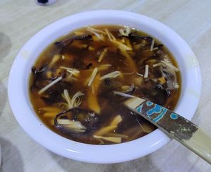 Vegetarian Shark Fin Soup 紅燒雞絲翅 at Healthy Veggie 健康齋廚 in Kowloon