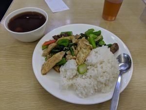 Rice set with soup of the day at Healthy Veggie 健康齋廚 in Kowloon