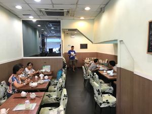 inside of the eatery at Tin Yu Vegetarian in Kowloon