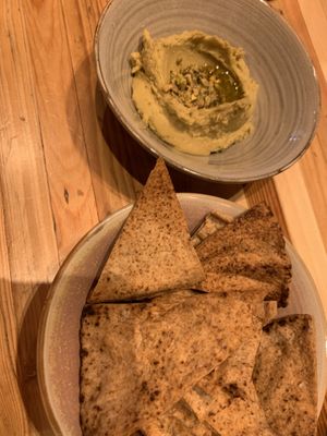 Avo-hummus and pita chips  at Nutbutter - Dundrum in Dundrum