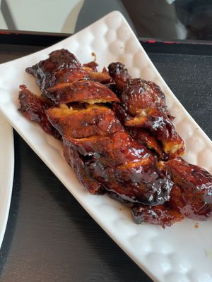 Vegan Cha-siu (Char-grilled BBQ pork) - HEAVENLY! #Veganuary at Tishifang 滴水坊 - Kowloon Bay in Kowloon