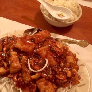 Sesame Tofu (with cashews added)  at KinhDo in Minneapolis