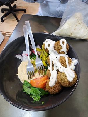 Falafel combo at Falafel Abu Dany in Larnaca