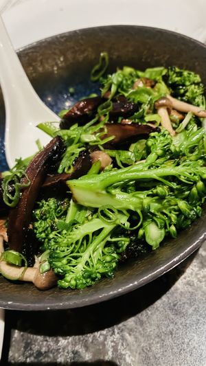 From Imoto Menu - TEPPANYAKI: GRILLED MUSHROOMS I broccolini, ponzu, black truffle,  (omit Parmesan)  at Buccan Sandwich Shop in Palm Beach