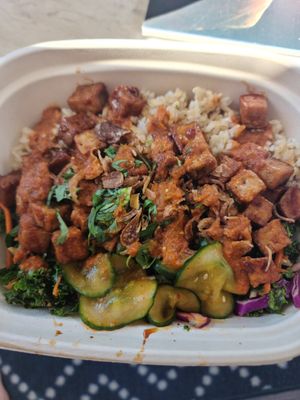 Rice and Kale Slaw Tofu bowl at TaKorean - 4th St in Washington