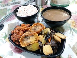 Meal Set at Ka Ka Lok Fast Food Shop in New Territories