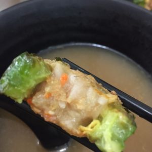 Stuffed bitter melon at Ka Ka Lok Fast Food Shop in New Territories