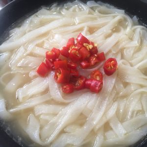 rice noodles at Ka Ka Lok Fast Food Shop in New Territories