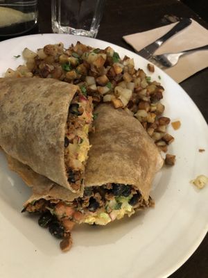 Vegan wrap  at Blu Jam Cafe in Los Angeles