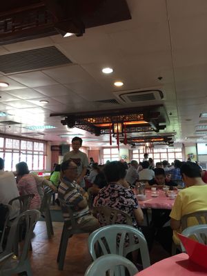 Inside the restaurant  at Fung Ying Seen Koon Vegetarian Kitchen in New Territories