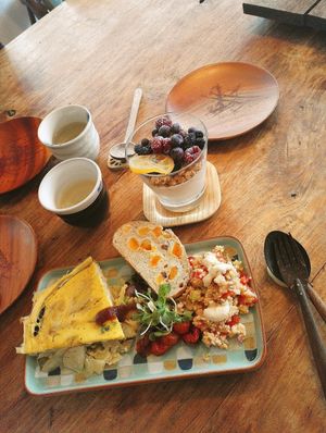 off-menu frittata/tortilla/omelette made from tofu and chickpea  at PPURI - 뿌리온더플레이트 in Seoul