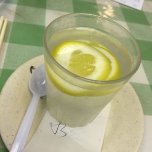 hot lemon water at Miu Fat Chai - Tuen Mun in New Territories