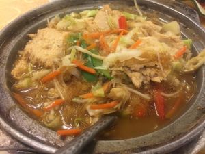 Satay veggie pot at Mighty Vegetarian 大力齋廚 - Tuen Mun in New Territories