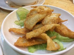 Deep fried squid  at Mighty Vegetarian 大力齋廚 - Tuen Mun in New Territories