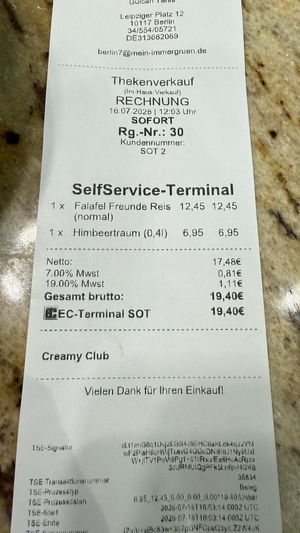 Prices  at immergrün  in Berlin