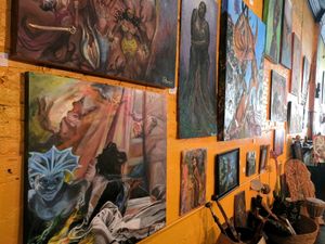 vegan dishes and art at Humanitree House in Augusta