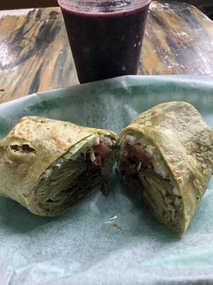 Kale wrap at Humanitree House in Augusta