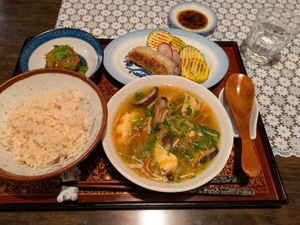 dinner at Vegan B&B in Gunma