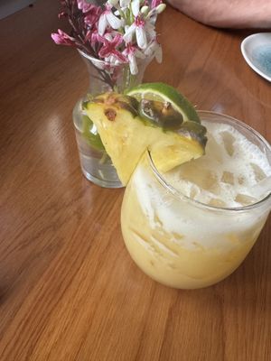 Pina colada  at Postcards in Hanalei