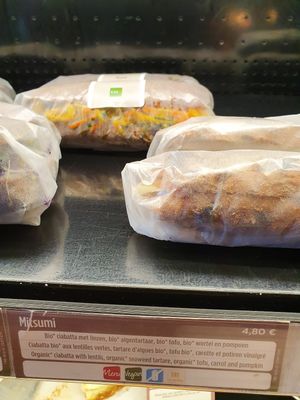 vegan sandwich  at EXKi in Bruges