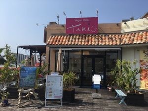 Storefront - plenty of outdoor and indoor seating. at Tami's in Chatan