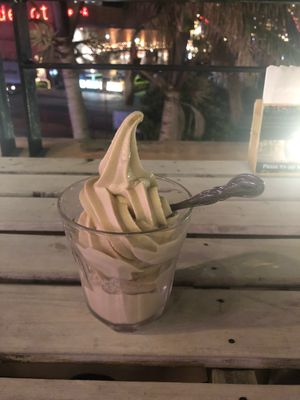 Tastiest unique subtle choc flavour soft serve at Tami's in Chatan