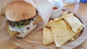 Fish burger at Tami's in Chatan