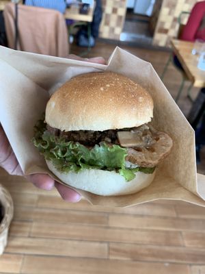 Lotus Root Burger  at Tami's in Chatan