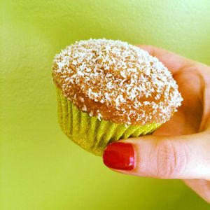 Havana cupcake! vanilla cake with creame filling, dulce de leche and coconut topping at Green Bar in Muntinlupa